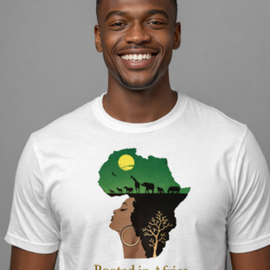 African map t-shirt with two colors